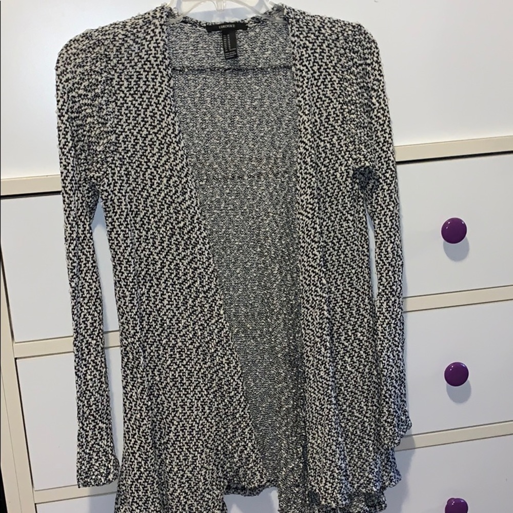 Forever 21 Black and White Cardigan